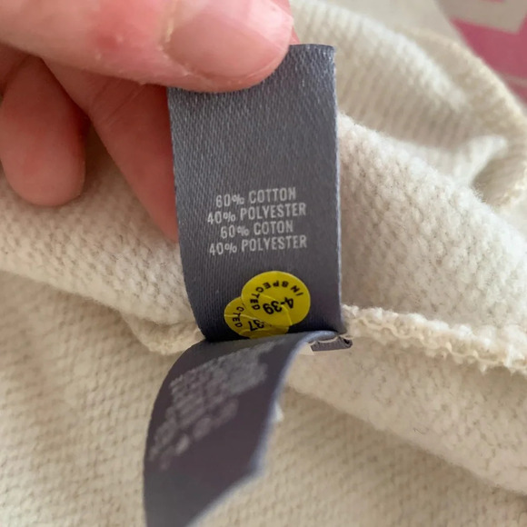 aerie Tan Metallic Star Graphic Oversized Pullover Sweatshirt Large Women’s - Picture 8 of 9